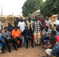 Former NUGS President, Mr. Luqman Abubakari with some members of NPP