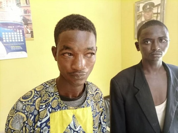 Suspects Bubbey Mohammed Jahe and Karim Abdulai Sidick Abubakari