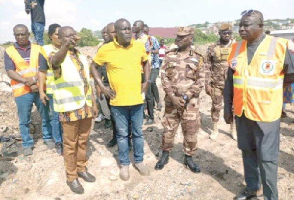 Titus-Glover and security officers at Ramsar site