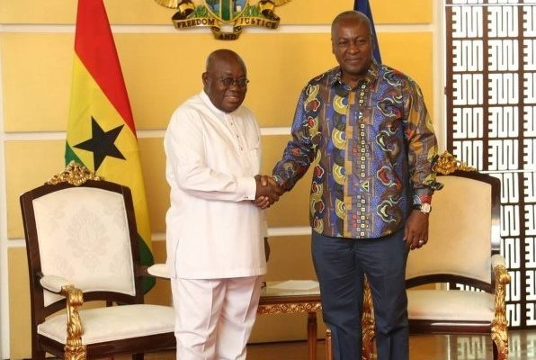 President Nana Akufo-Addo with former president John Mahama