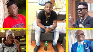 Shatta Wale's brother (middle) has explained what transpired during the concert in London