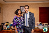 Elizabeth K.T. Sackey with the Mayor of Freiburg, Martin W.W Horn