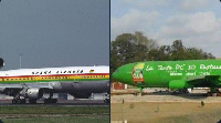 A before and after picture of the Ghana Airways