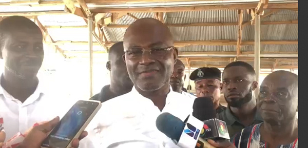 Kennedy Agyapong speaking to the media after casting his vote