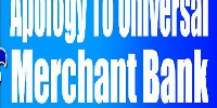 The Herald apologized  to the Universal Merchant Bank (UMB)