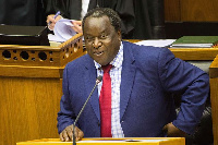 South African Minister of Finance Tito Mboweni delivers his 2019 Budget Speech