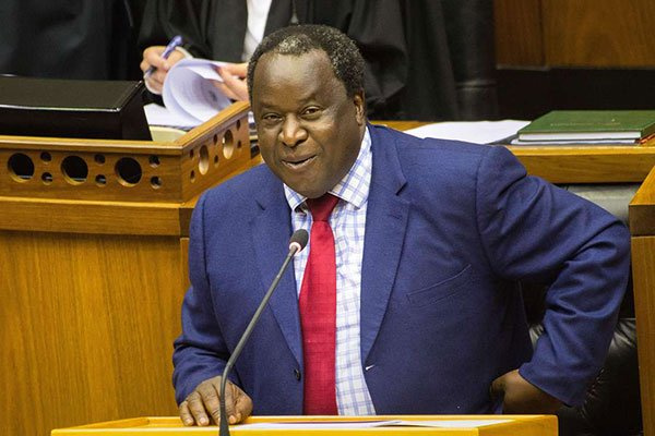 South African Minister of Finance Tito Mboweni delivers his 2019 Budget Speech