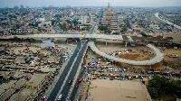 Aerial view of Kwame Nkrumah Interchange