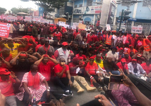 NDC Leaders Sit On Floor