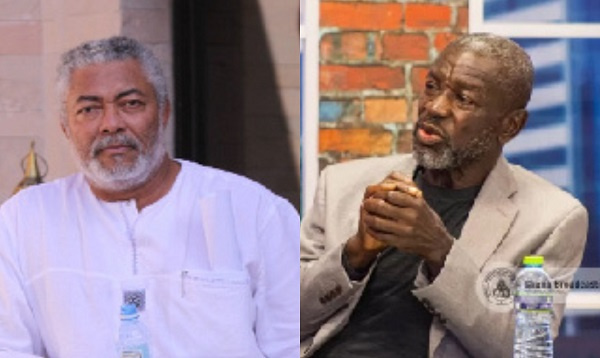 Kofi Amoabeng (right) and the late ex President  Jerry John Rawlings