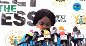 Out-going minister of aviation, Cecilia Abena Dapaah.