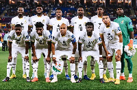 The Black Stars line up for a game