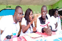 Catherine Abelema Afeku in the company of some NPP regional leaders