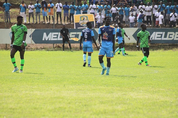 A scene from the game between Dreams FC and Nations FC