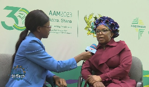 Chairperson of Global BRICS Business Council, Busi Mabuza with Ernestina Serwaa Asante