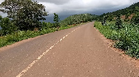 The  Asesewa-Akateng road in the Eastern Region