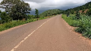 The  Asesewa-Akateng road in the Eastern Region