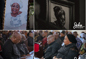 Akufo-Addo and Mahama were at the funeral ceremony over the weekend