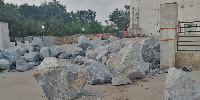 The boulders at the entrance of China Mall