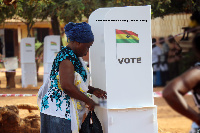 File Photo: A voter voting in an election