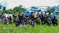 Mireku Duker with the taskforce and other officials