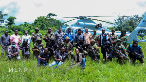 Mireku Duker with the taskforce and other officials