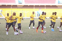 File photo: Black Star players during a training session