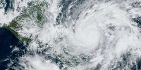 Satellite image of one hurricane