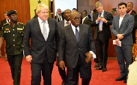 President Nana Akufo-Addo with UK foreign secretary Boris Johnson