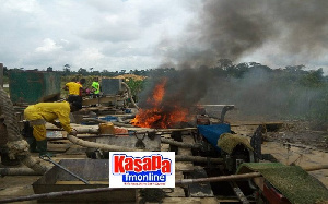 Oda Galamsey Equipment Burn