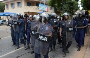 File photo of police on guard