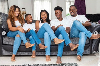 A photo of Derek Boateng and his family