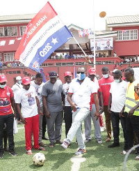 Minister of Education,  Dr. Matthew Opoku Prempeh seen at an event  organized by Faithful Patriots