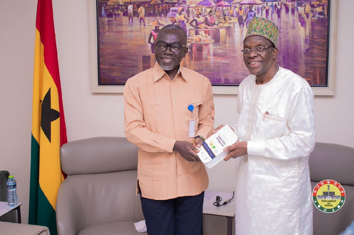 Bagbin (left) meets with a visitor