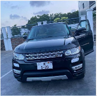 Nana Aba Anamoah's Range Rover with new number plate