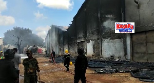 The plastic tank manufacturing firm was gutted by fire