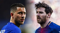 Lionel Messi and Eden Hazard