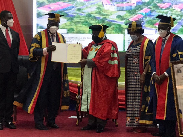 President Nana Addo Dankwa Akufo-Addo received an Honorary Doctorate degree from UCC