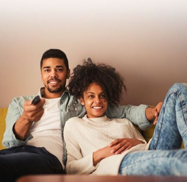 Couple Watching Movie