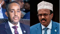 Somalia's Prime Minister Hussein Roble and President Mohamed Farmaajo.