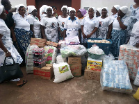 The Women's wing of the Christian Council with their donations to the Sekondi Female Prisons