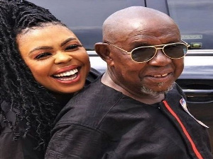 Afia Schwarzenegger and her late father