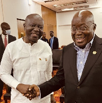 Ken Ofori-Atta (left) with President Nana Addo Dankwa Akufo-Addo