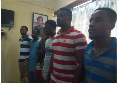 The six were arrested for terrorizing residents in the New Juaben Municipality