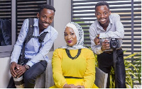 Professional photographers, Samuel and Emmanuel Appiah Gyan with Samira Bawumia