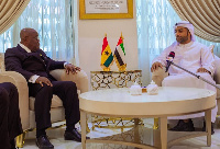 President Nana Addo Dankwa Akufo-Addo with the UAE Chargé d'Affairs, Amer AlAlawi