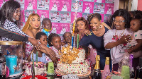 Afia Schwarzenegger holds plush birthday for daughter