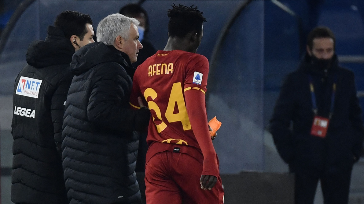 Mourinho with Afena-Gyan