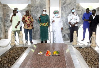 Members of the public present at the Mausoleum to mark the Nkrumah Memorial Day