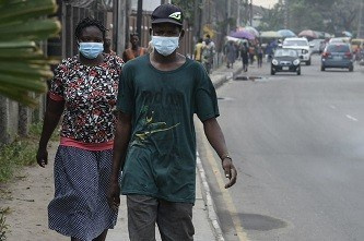 A photo of people in their nose masks